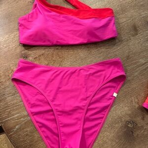 Summersalt Vibrant Pink and Coral Bikini Set